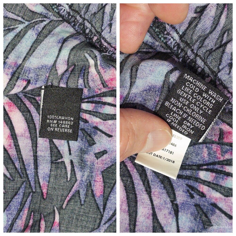Torrid Purple Pink Floral Tropical Hawaiian Dress Women Size XL (Torrid Size 1) - Picture 5 of 8